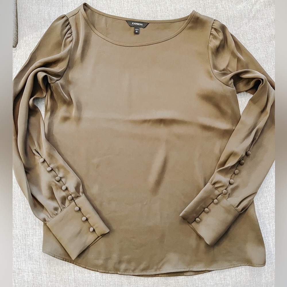 Express | XS Long Sleeve Green Womens Blouse